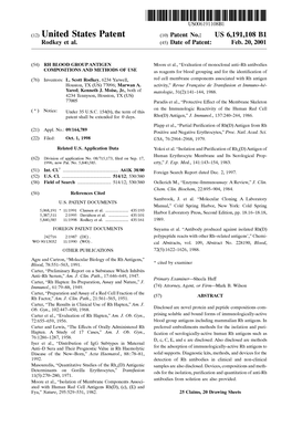 (12) United States Patent (10) Patent No.: US 6,191,108 B1 Rodkey Et Al