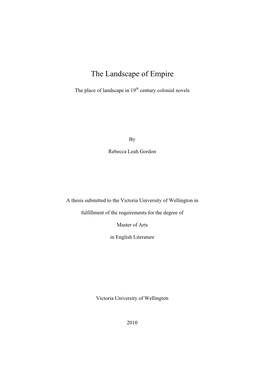 The Landscape of Empire