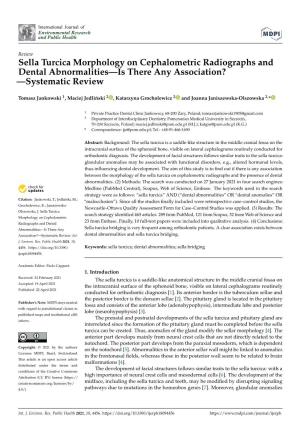 Sella Turcica Morphology on Cephalometric Radiographs and Dental Abnormalities—Is There Any Association? —Systematic Review