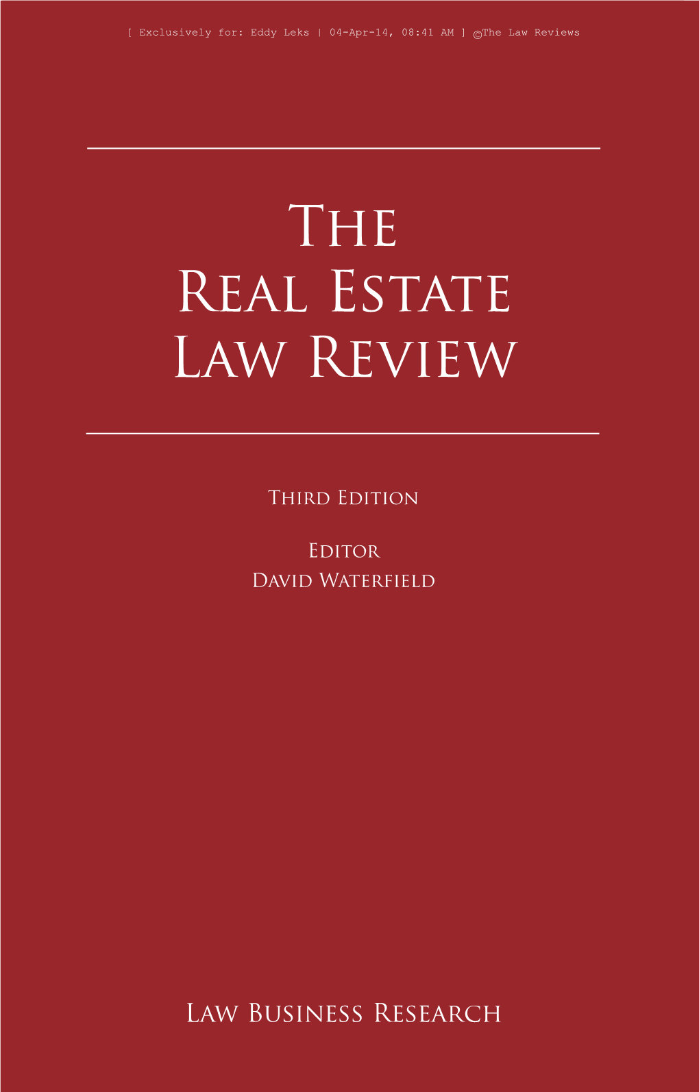 The Real Estate Law Review