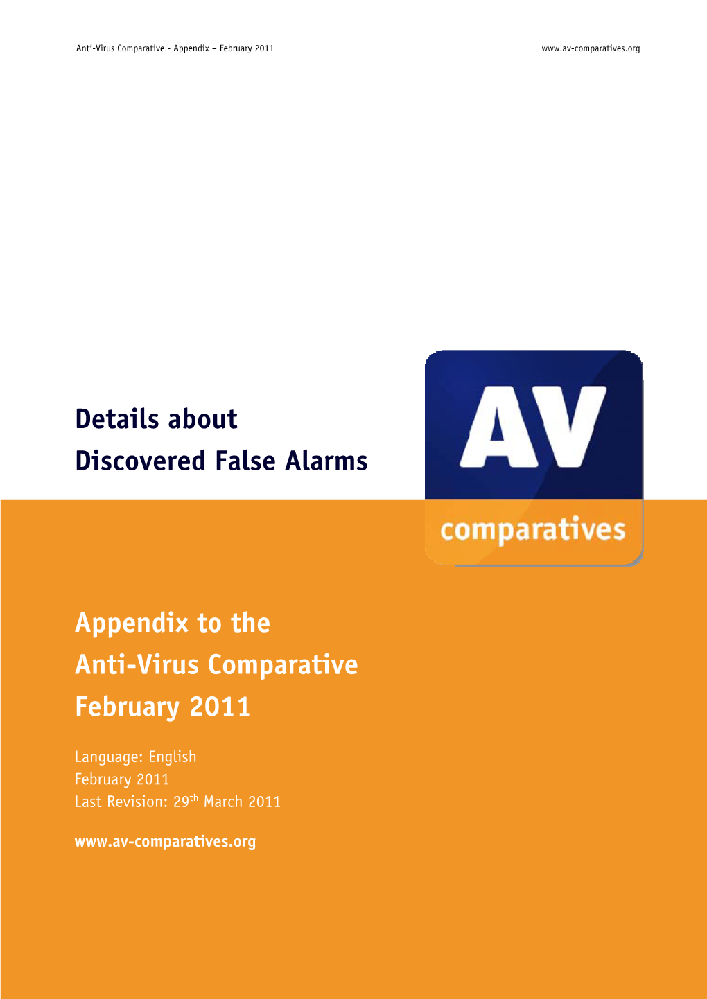 False Alarm Test February 2011