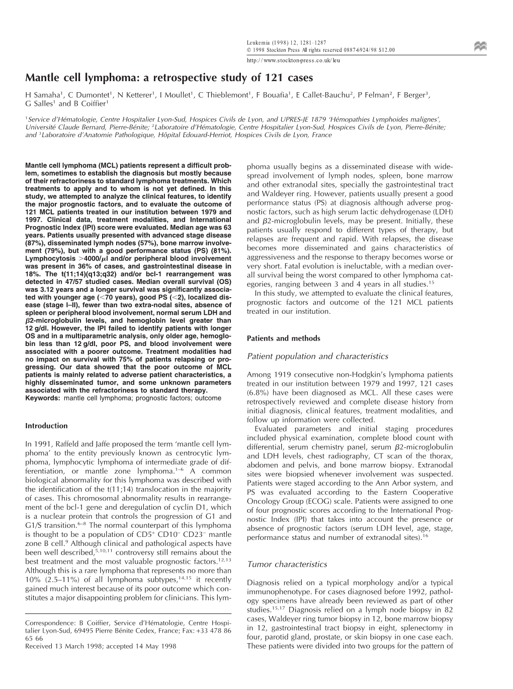 Mantle Cell Lymphoma