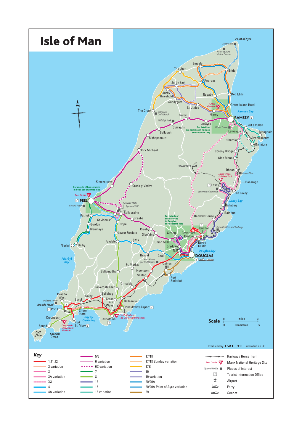 Isle of Man Bus Map.Ai