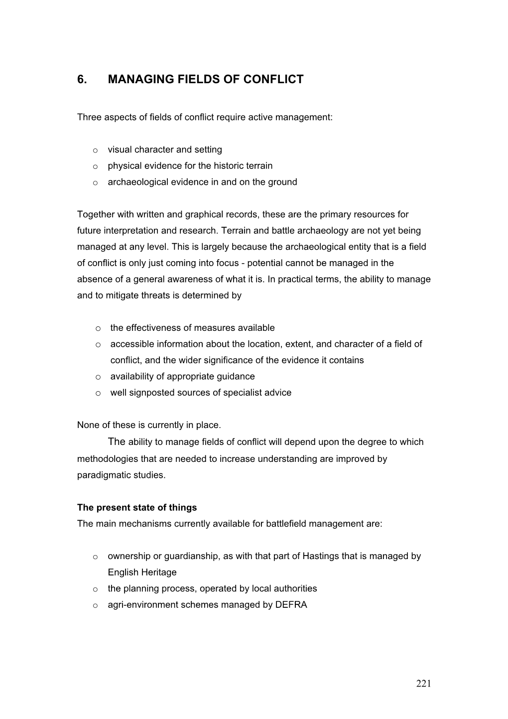 6. Managing Fields of Conflict