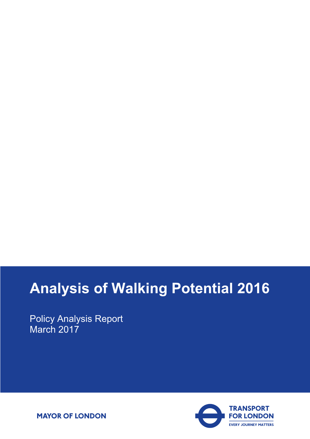 Analysis of Walking Potential 2016