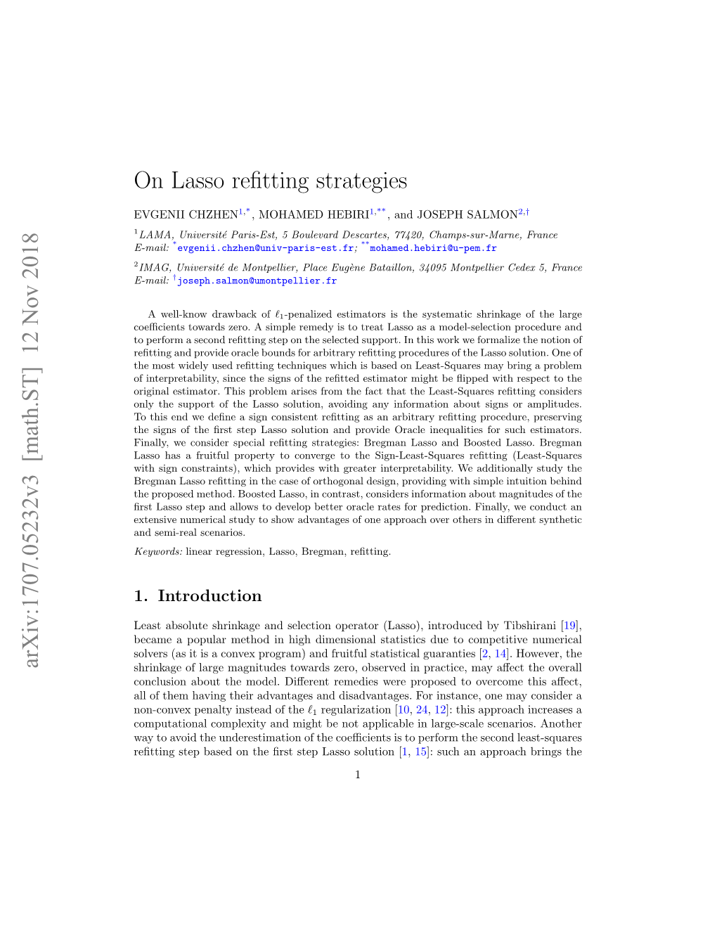 On Lasso Refitting Strategies