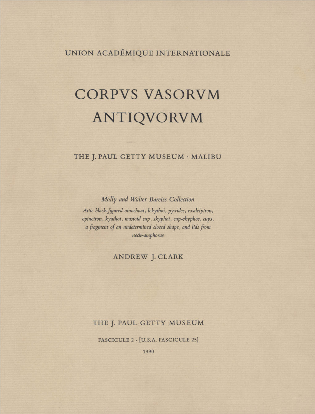 Corpus Vasorum Antiquorum Malibu 2 (Bareiss) (25) CVA 2