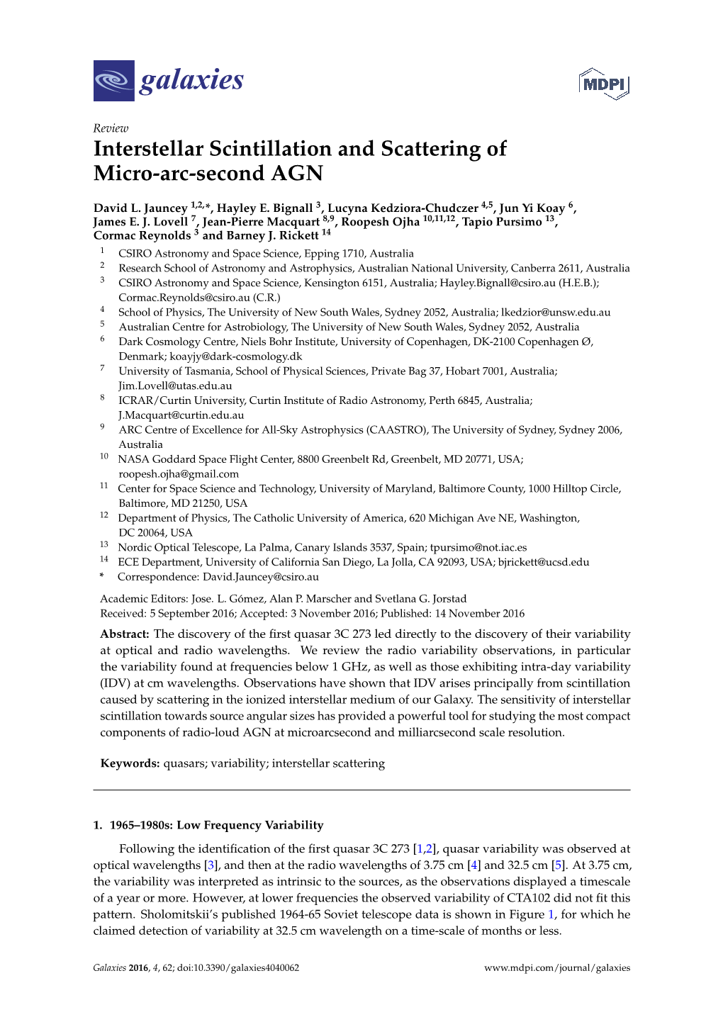 Interstellar Scintillation and Scattering of Micro-Arc-Second AGN