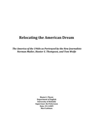 Relocating the American Dream. the America of the 1960S As Portrayed