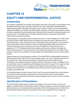 Chapter 10 Equity and Environmental Justice