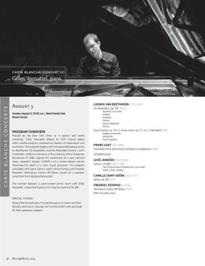 Gilles Vonsattel, Piano