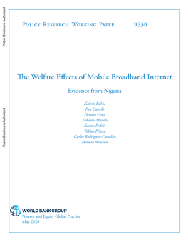 The Welfare Effects of Mobile Broadband Internet