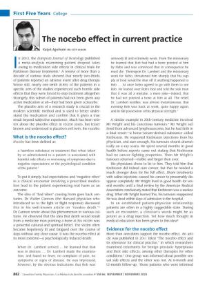 The Nocebo Effect in Current Practice