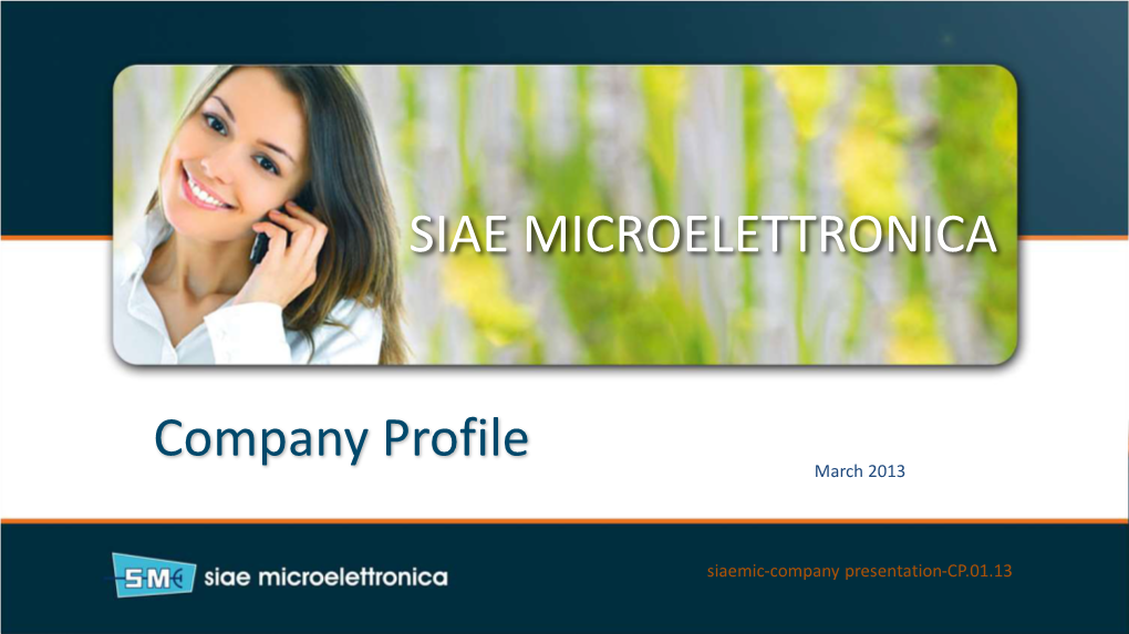SIAE MICROELETTRONICA Company Profile