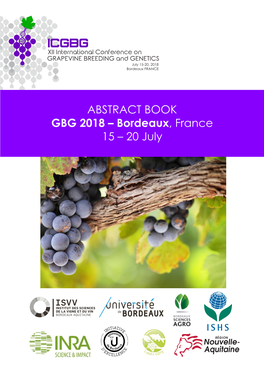 ABSTRACT BOOK GBG 2018 – Bordeaux, France 15 – 20 July