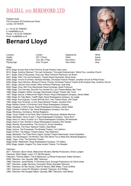 Bernard Lloyd