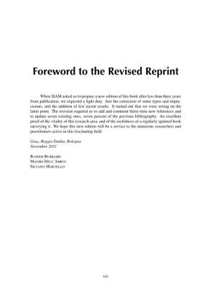 Foreword to the Revised Reprint