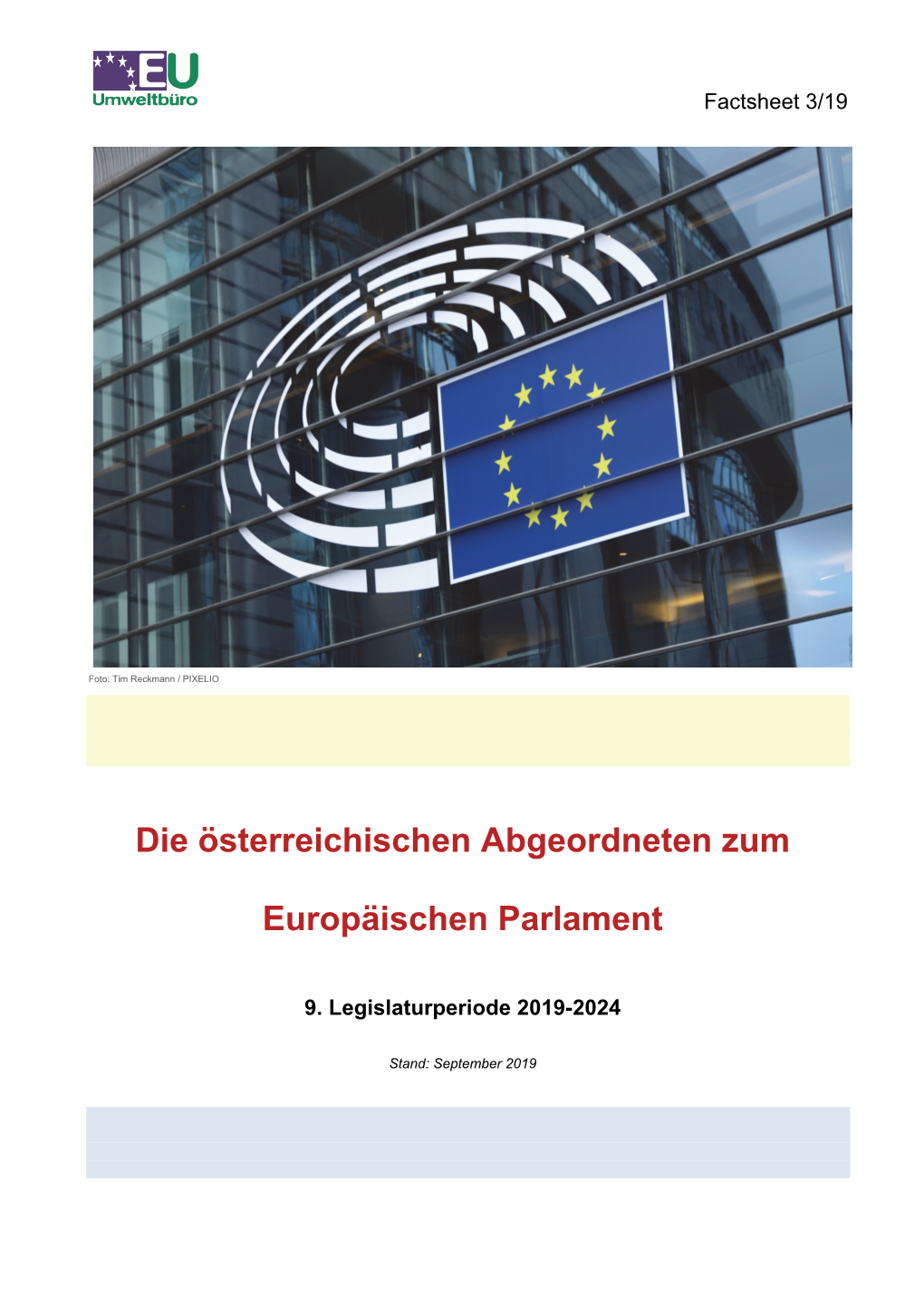 Die Österreichischen Abgeordneten Zum Europäischen Parlament