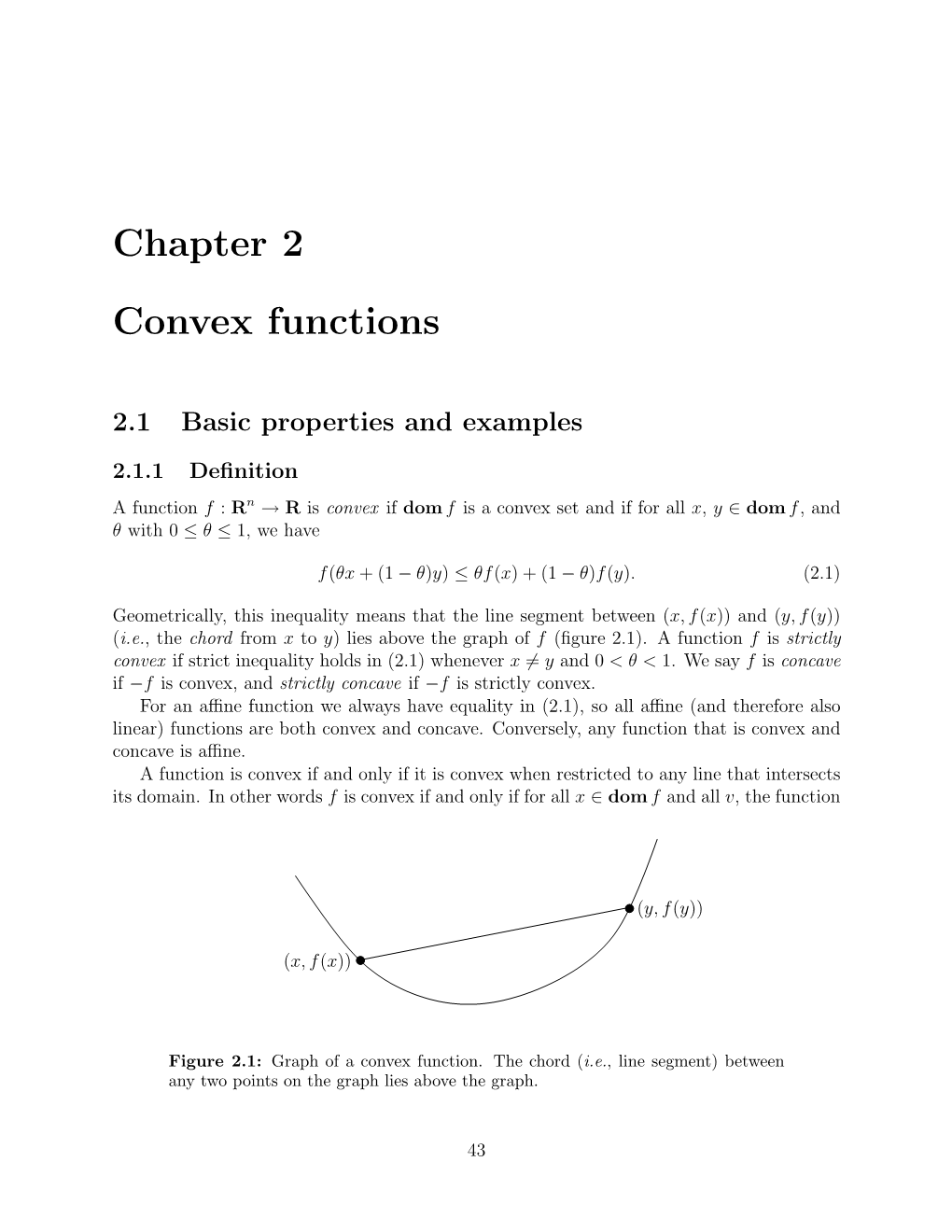 Chapter 2 Convex Functions