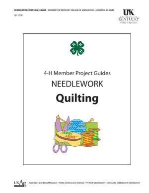 4Jf-12Pa: 4-H Member Project Guides, Needlework, Quilting