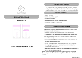 Save These Instructions Breast Milk