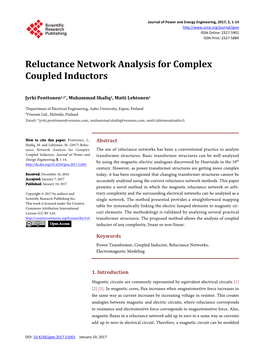 Reluctance Network Analysis for Complex Coupled Inductors