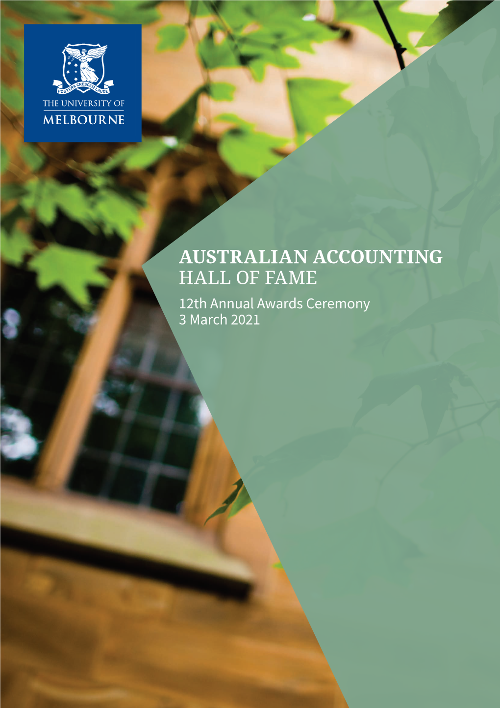 AUSTRALIAN ACCOUNTING HALL of FAME 12Th Annual Awards Ceremony 3 March 2021