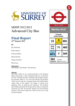 MDDP Project - Advanced City Bus 2013