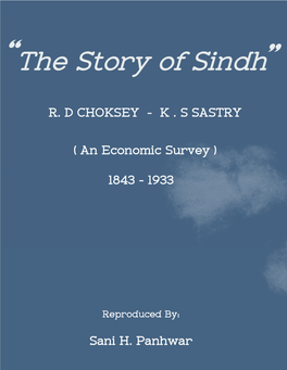 The Story of Sindh, an Economic Survey 1843