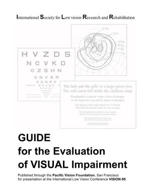 GUIDE for the Evaluation of VISUAL Impairment