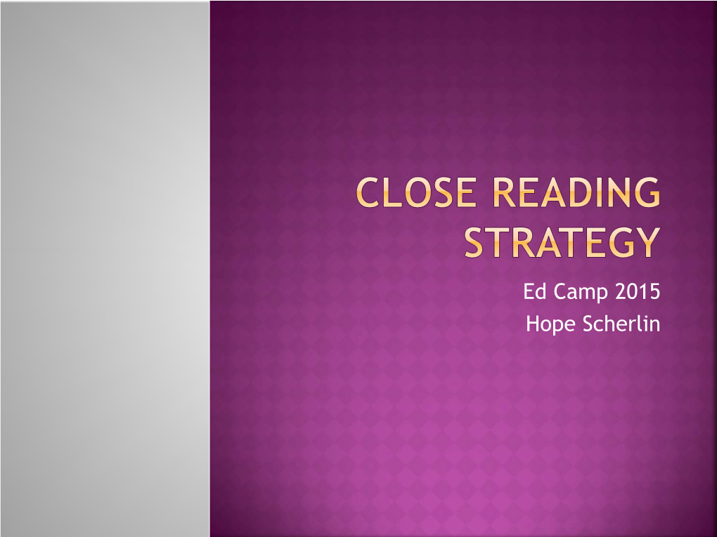 Close Reading.Pdf