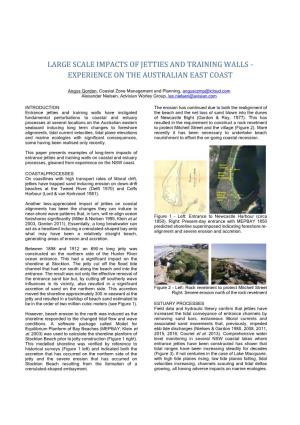 Large Scale Impacts of Jetties and Training Walls - Experience on the Australian East Coast