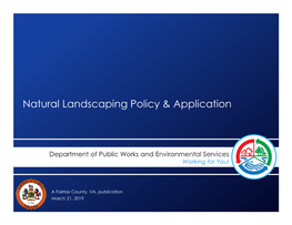 Natural Landscaping Policy & Application