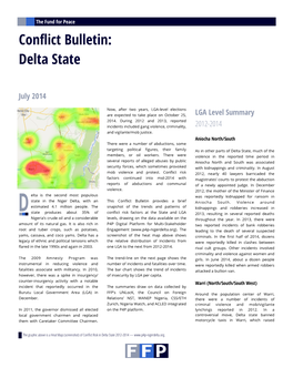 Conflict Bulletin: Delta State