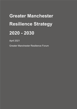 Greater Manchester Resilience Strategy 2020-2030