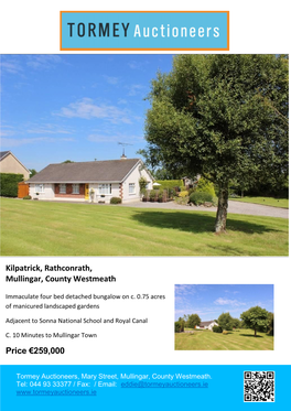 Kilpatrick, Rathconrath, Mullingar, County Westmeath Price €259,000