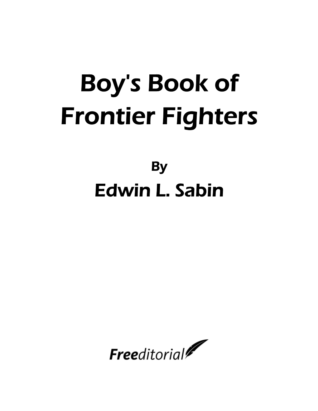 Boy's Book of Frontier Fighters
