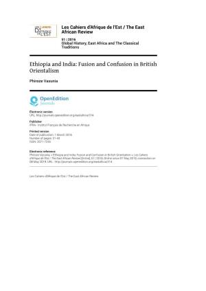 Ethiopia and India: Fusion and Confusion in British Orientalism