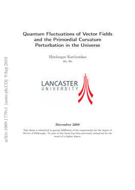 Quantum Fluctuations of Vector Fields and the Primordial Curvature Perturbation in the Universe