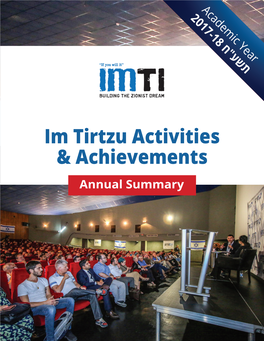 Im Tirtzu Activities & Achievements