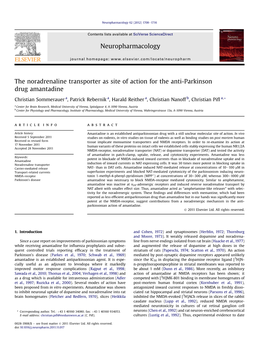 The Noradrenaline Transporter As Site of Action for the Anti-Parkinson Drug Amantadine