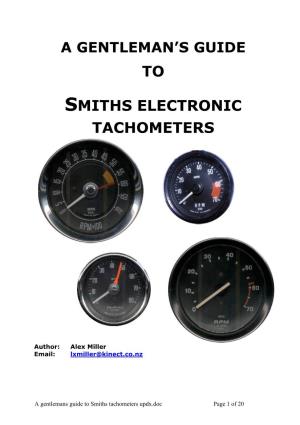 To Smiths Electronic Tachometers
