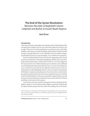 The End of the Syrian Revolution: Between Abu Bakr Al-Baghdadi’S Islamic Caliphate and Bashar Al-Assad’S Baath Regime