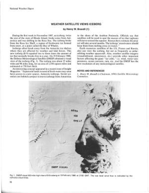 Weather Satellite Views Iceberg