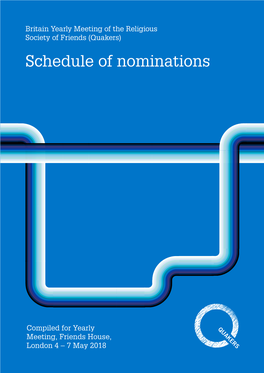 Schedule of Nominations