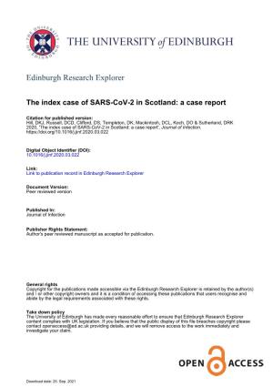 The Index Case of SARS-Cov-2 in Scotland: a Case Report