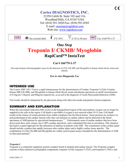 3 in 1 Troponin/Myoglobin/CK-MB