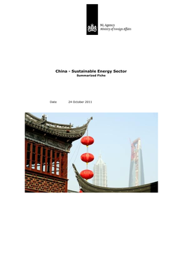 China - Sustainable Energy Sector
