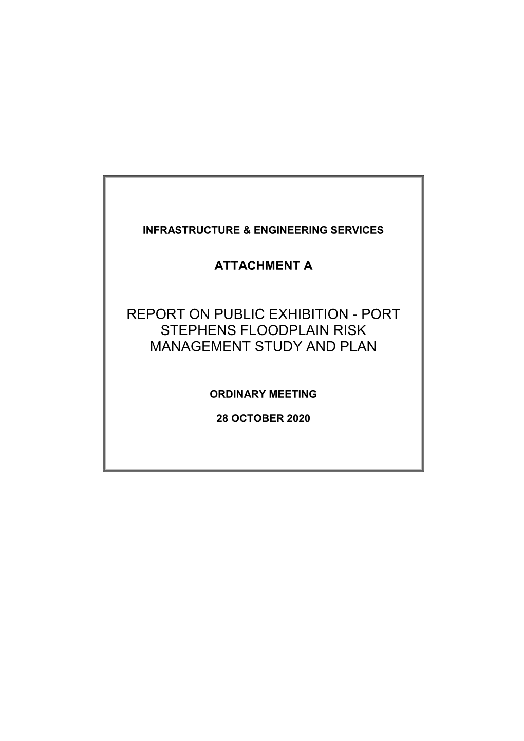 Port Stephens Floodplain Risk Management Study and Plan