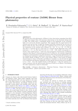 Physical Properties of Centaur (54598) Bienor from Photometry 3